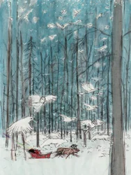 El bosque mágico, 2010 (acuarela y gouache sobre papel)