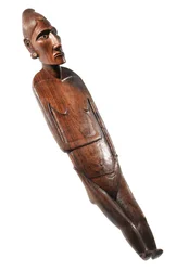 Figura femenina (moai papa) de Rapa Nui (Isla de Pascua)