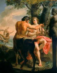 Aquiles y el centauro Quirón