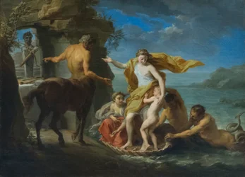 Tetis entrega a Aquiles a Quirón