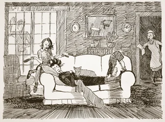 Media hora de descanso después de las comidas, ilustración de 