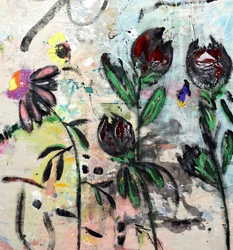 Flores abstractas con un toque melancólico