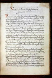 Una página de una historia de las peregrinaciones de las monjas de Syon, recopilada en Lisboa a principios del siglo XVII