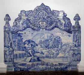 Alegoría del aire - Azulejos, loza pintada