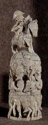Artes decorativas: salero de marfil de producción afro-portuguesa