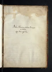 Dedicatoria a la infanta María de España, de una historia de las peregrinaciones de las monjas de Syon, recopilada en Lisboa a principios del siglo XVII