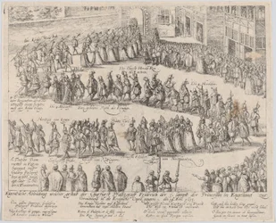 Procesión de matrimonio para la boda de Elizabeth Stuart, hija de James I, y..., 1613 o después