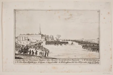 Federico V revisa regimientos en Antvorskov