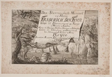Portada del viaje del Rey Federico V por Dinamarca y Noruega 1749