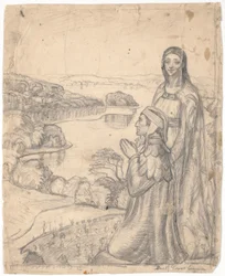 Dante y Beatriz en el Paraíso