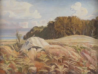 Dolmen en el borde del bosque. Dyrnæs