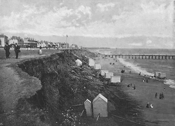 Clacton: La playa, c. 1896