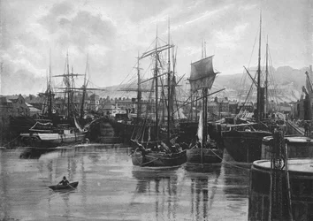 Los muelles, Whitehaven, c1896