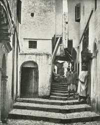 La Rue de la Kasbah, Argel, Argelia, 1895
