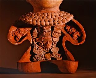 Figura con frente removible, Cultura Teotihuacana (detalle)
