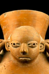 Jarrón portador / Arte precolombino (terracota)