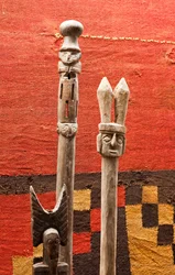 Juego de cetros / Perú, cultura Chancay (terracota)