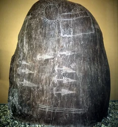 Civilización de los Camunni. Estela de Bagnolo tipo 1 a