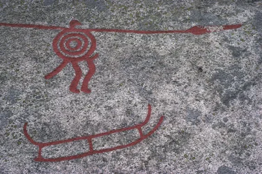 Suecia, Condado de Vastra Gotaland, Norte de Bohuslan, Tanum (Tanumshede), pinturas rupestres