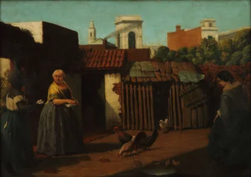 Patio porteño en 1850
