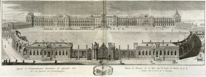 Vista del Palacio de Catalina en Tsarskoye Selo, 1761