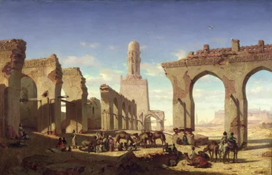 Ruinas de la Mezquita del Califa El Haken, El Cairo, c.1840