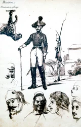 Estudio, Armadura de un soldado, c1823-1870