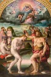 El bautismo de Cristo por Juan