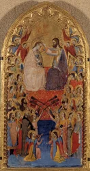 Retablo de la Coronación de la Virgen de Puccio di Simone, llamado Maestro del Retablo de Fabriano