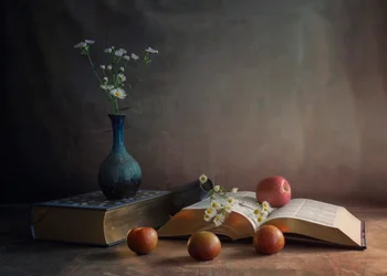 Libros de margaritas y manzanas