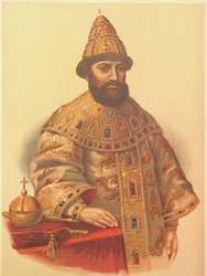 Retrato del Zar Mijaíl I Fiódorovich de Rusia 1596-1645, década de 1860