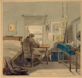 En el trabajo. En la Casa de Pavel Nashchokin, 1824