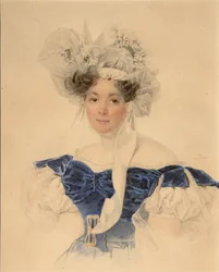 Retrato de la Condesa Varvara Sergeyevna Golitsyna 1794-1875, nacida Rumyantseva-Kagulska, mediados de la década de 1830