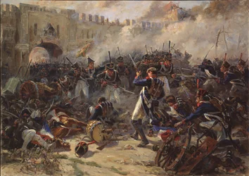 La batalla de Smolensk en agosto de 1812