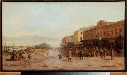 Nijni Novgorod (Nizhny Novgorod) - Pintura de Pyotr Petrovich Vereshchagin (Piotr Verechtchaguine) (1836-1886), huile sur toile, arte ruso del siglo XIX - Museo Estatal de Arte, Nijni Novgorod (Rusia)