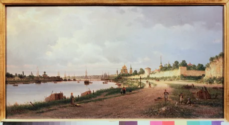 Pskov (Rusia) (Pskov) - Pintura de Pyotr Petrovich Vereshchagin (Pyotr Vereshchagin) (1836-1886), óleo sobre lienzo