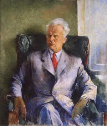 Retrato del escritor, productor y director de cine Olexandr Dovzhenko 1894-1956, 1947