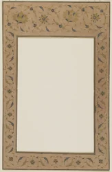 Borde de manuscrito estarcido con motivos florales