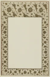 Borde de manuscrito con motivos florales