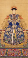 Emperatriz Xiaogongren (1660-1723) (tinta y color sobre seda)