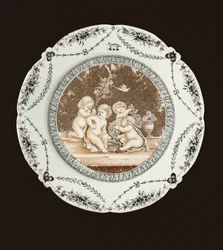 Plato lateral, periodo Qianlong, c.1782