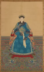 Retrato de una dama imperial, posiblemente la noble consorte imperial Quehui (tinta y colores sobre seda)