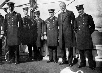 A bordo del yate real Victoria y Albert III, Christiania Oslo, Noruega, 1908