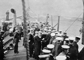 La tripulación del yate real Victoria y Albert III, Noruega, 1904-1908