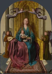 La Virgen y el Niño entronizados, con cuatro ángeles, c. 1495
