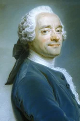 Quentin Latour (1704-1788) - autorretrato sobre el encaje de flecos, hacia 1751 (pastel)