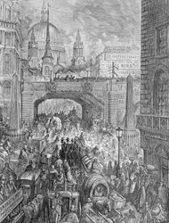 Ludgate Hill-Un Bloque en la Calle, 1872