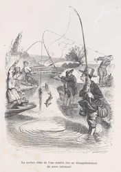 El agua ondulante parece burlarse de nuestra desgracia. de las Pequeñas Miserias de la Vida Humana..., 1843