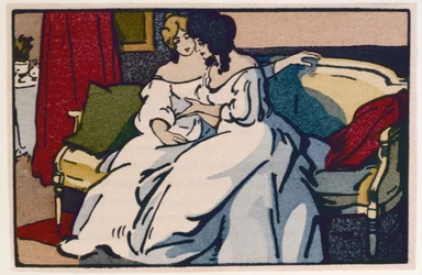 La duquesa de Langeais visitando a la vizcondesa de Beauseant, ilustración de 