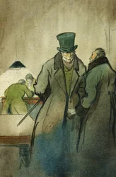 Vautrin, ilustración para Le Pere Goriot, una novela de Honoré de Balzac, publicada por René Kieffer en París en 1922